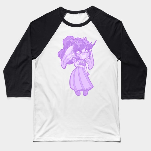 Purple Sukeban Jackalope Baseball T-Shirt by paperstarzz